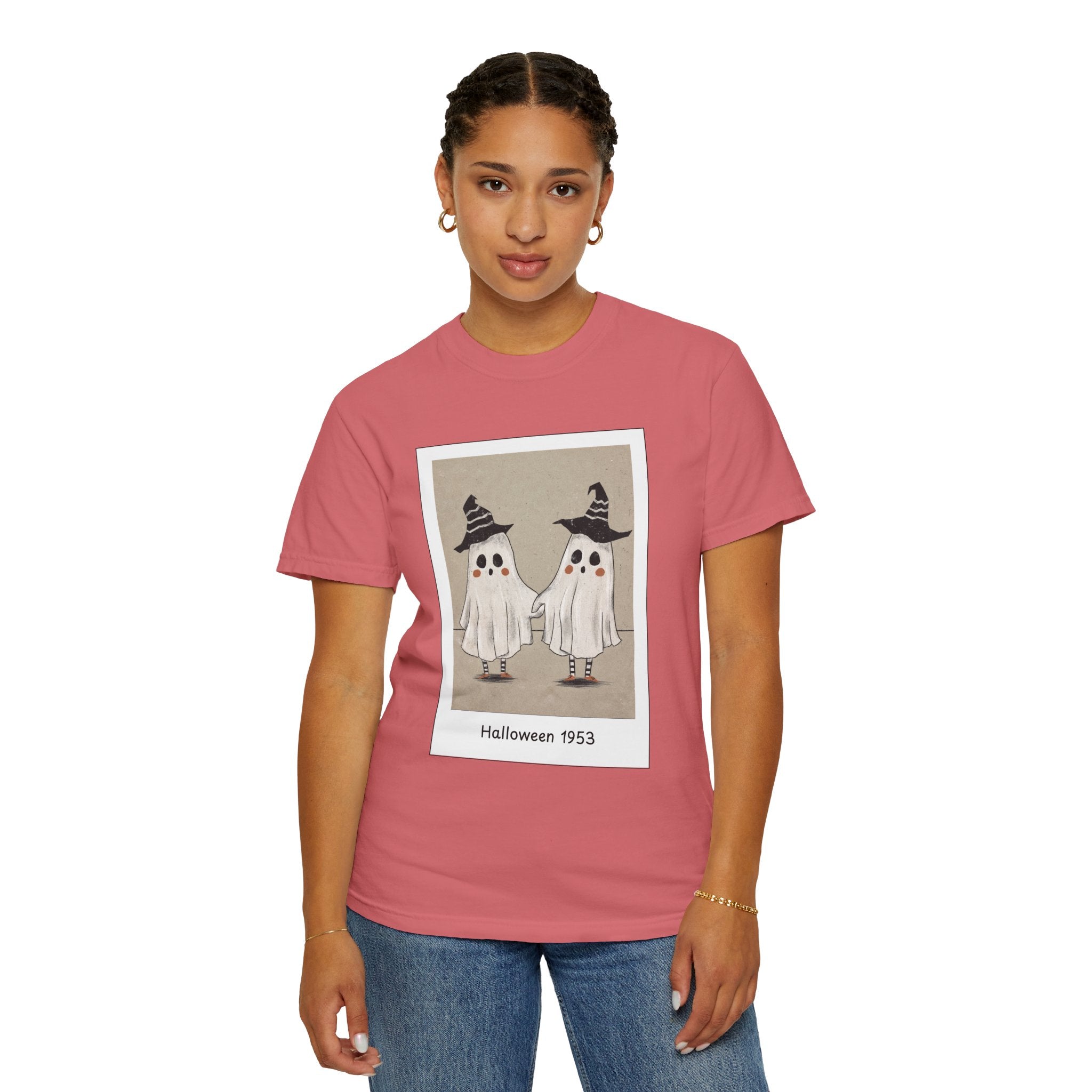 Vintage Picture Halloween Ghost T-shirt