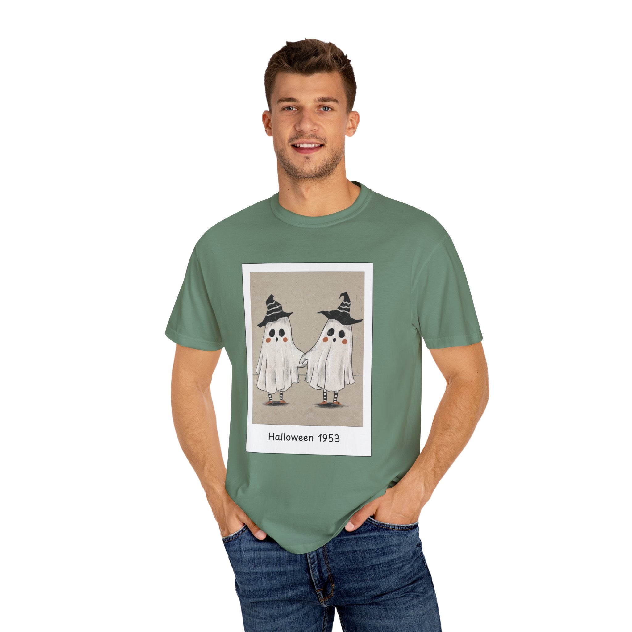 Vintage Picture Halloween Ghost T-shirt