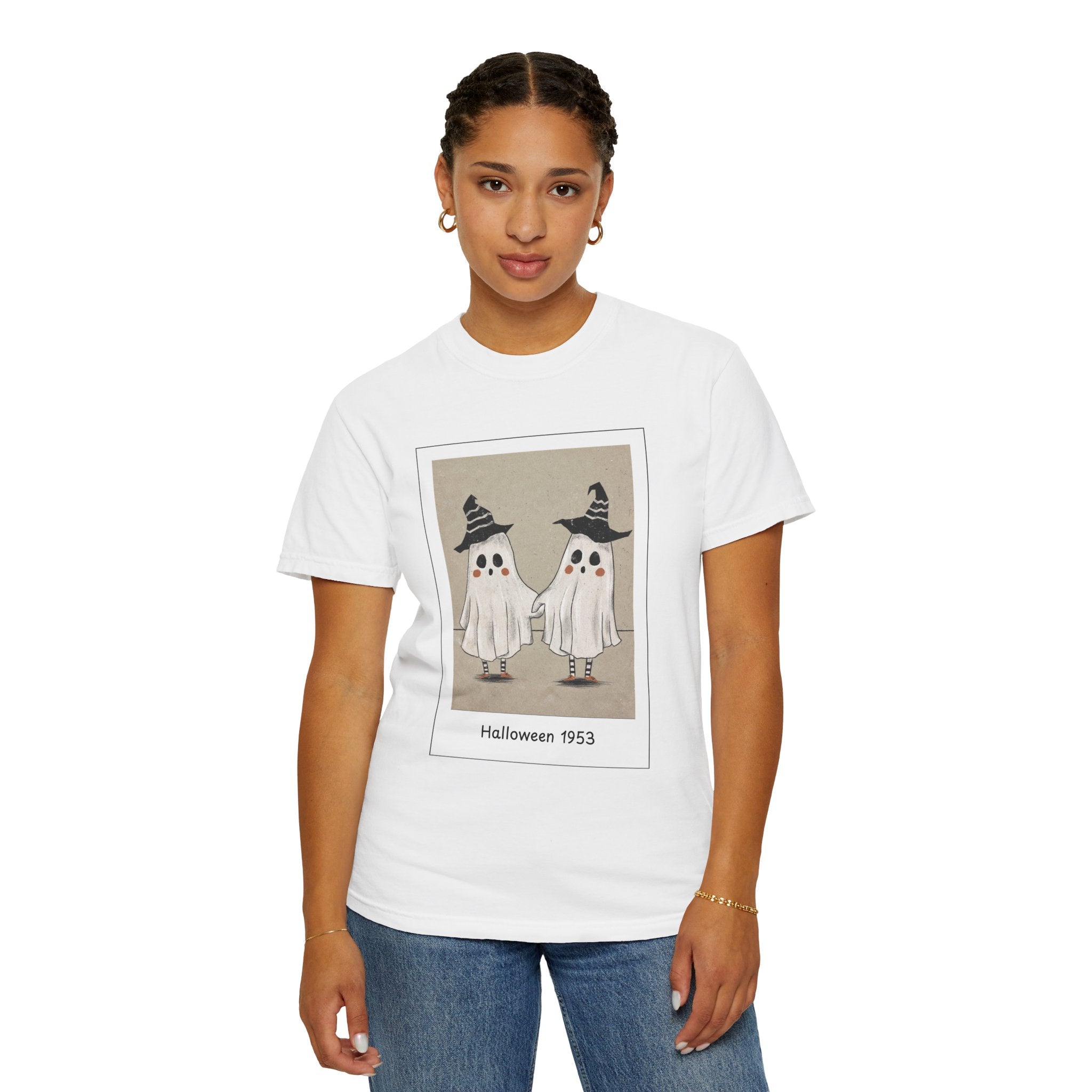 Vintage Picture Halloween Ghost T-shirt