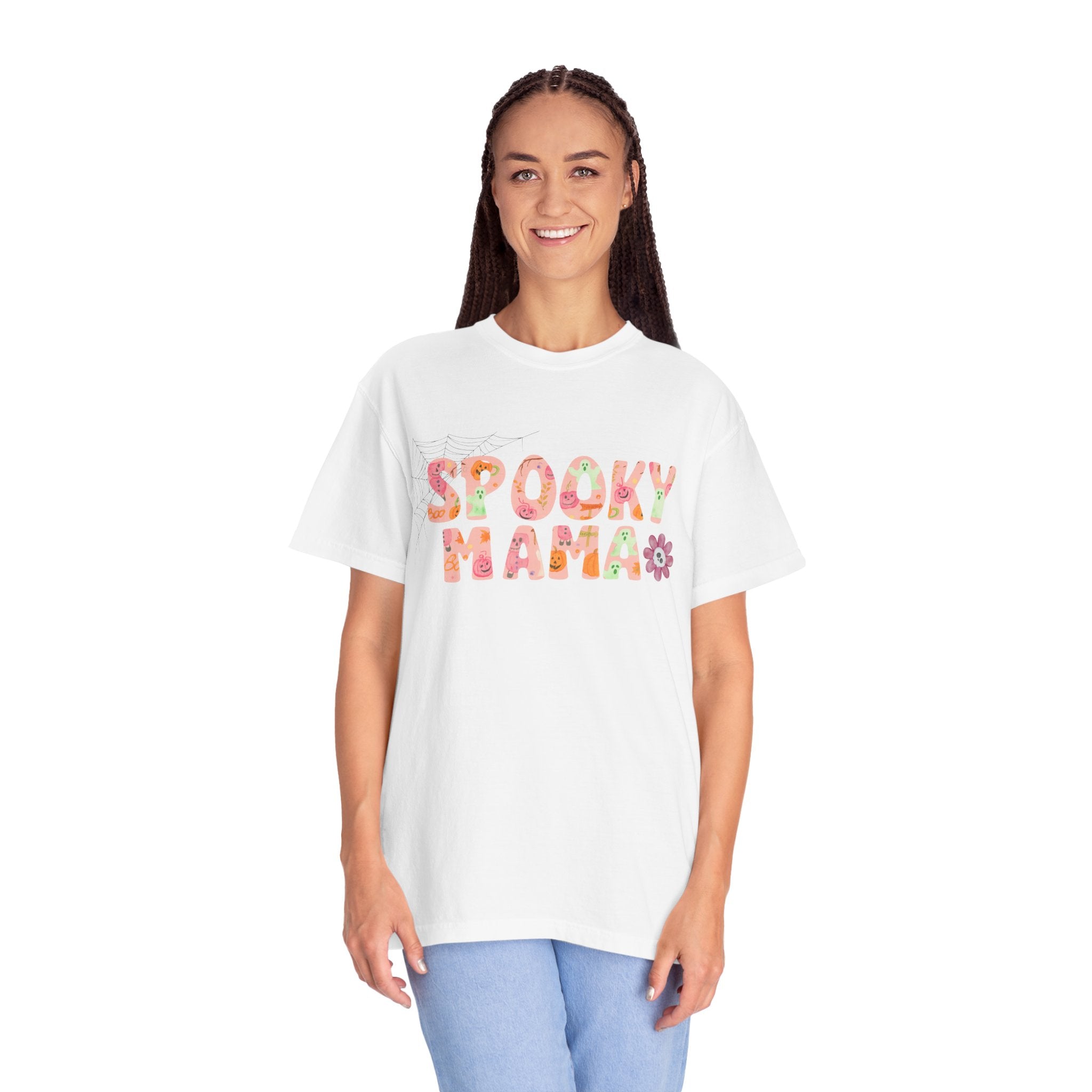 Spooky Mama Unisex Garment-Dyed T-shirt