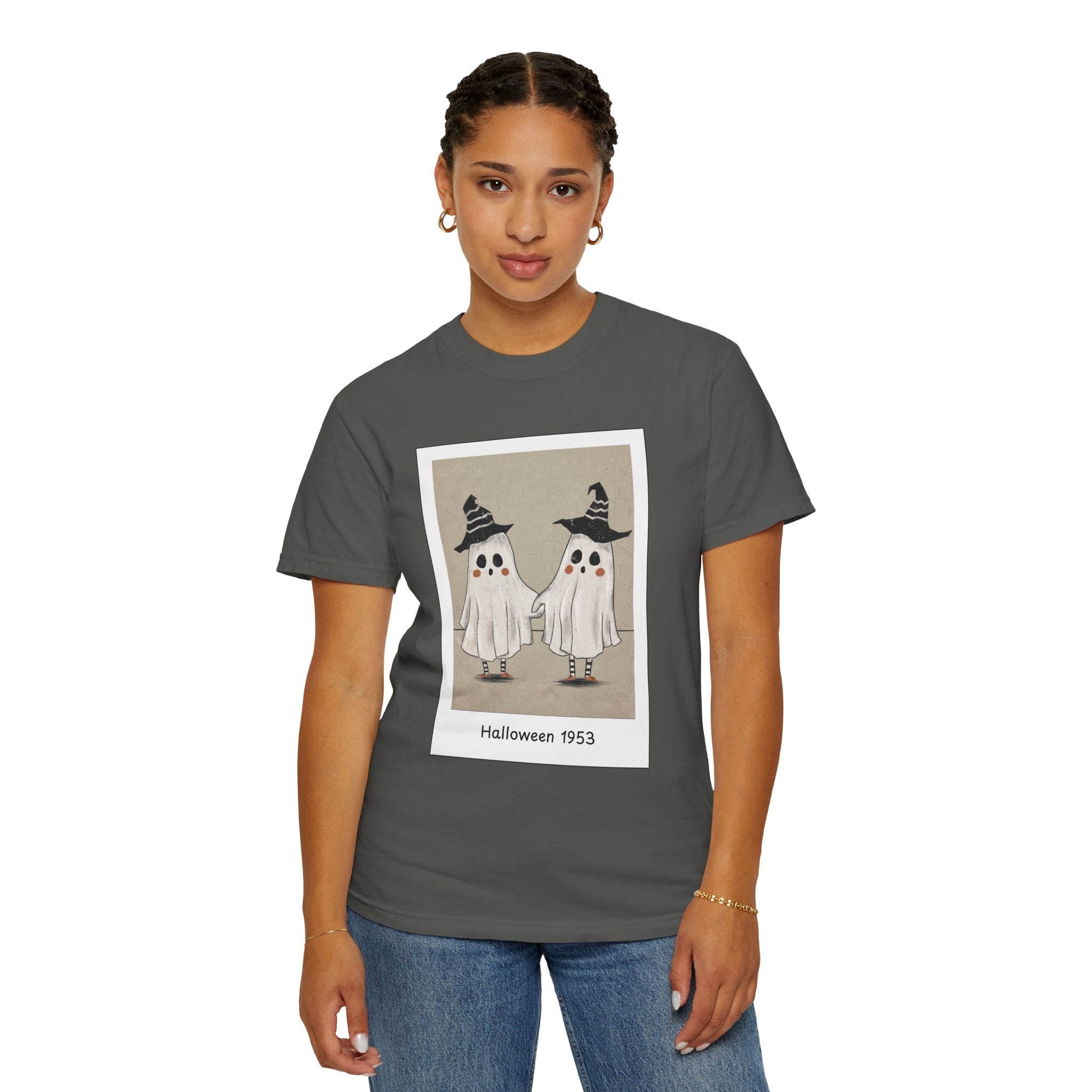 Vintage Picture Halloween Ghost T-shirt