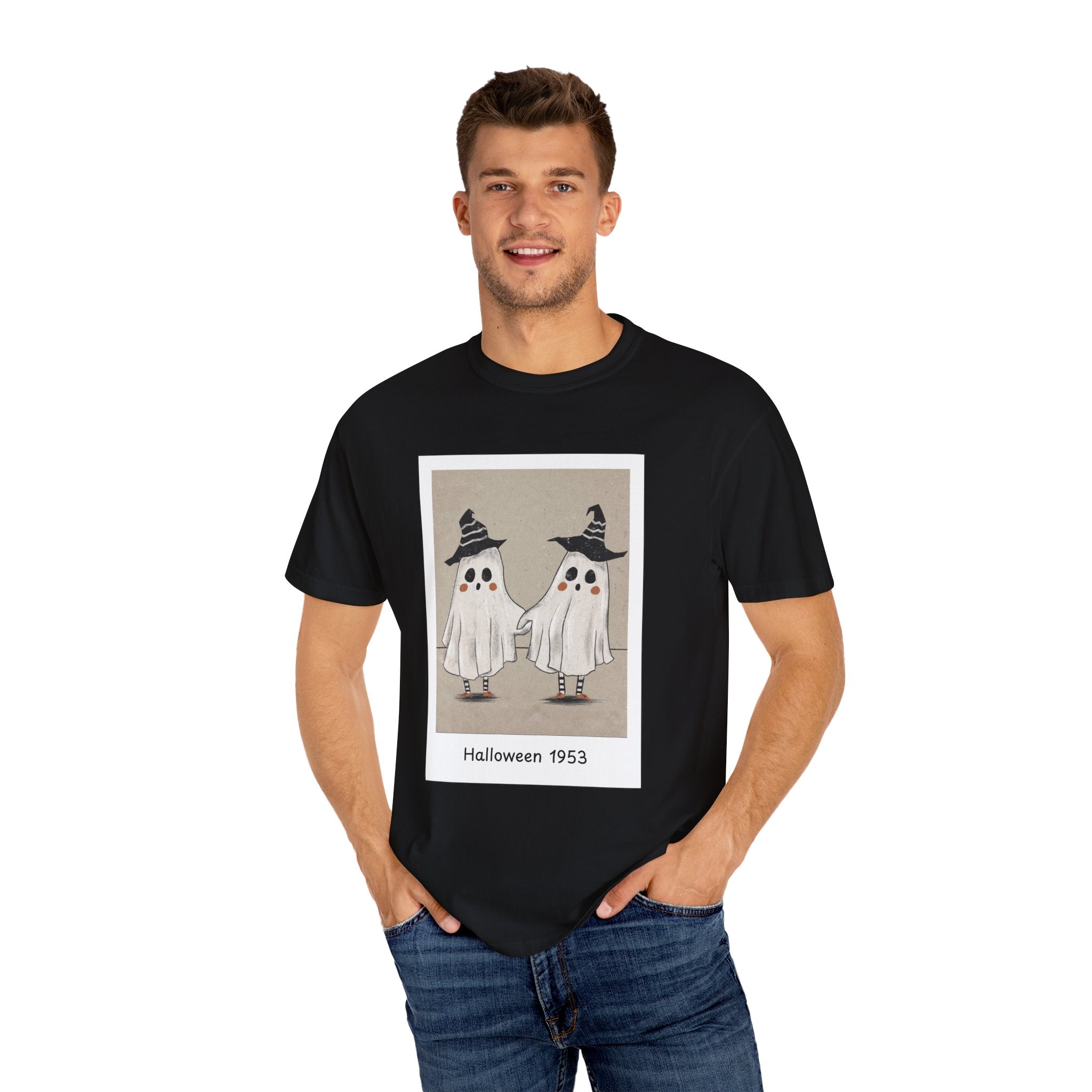 Vintage Picture Halloween Ghost T-shirt
