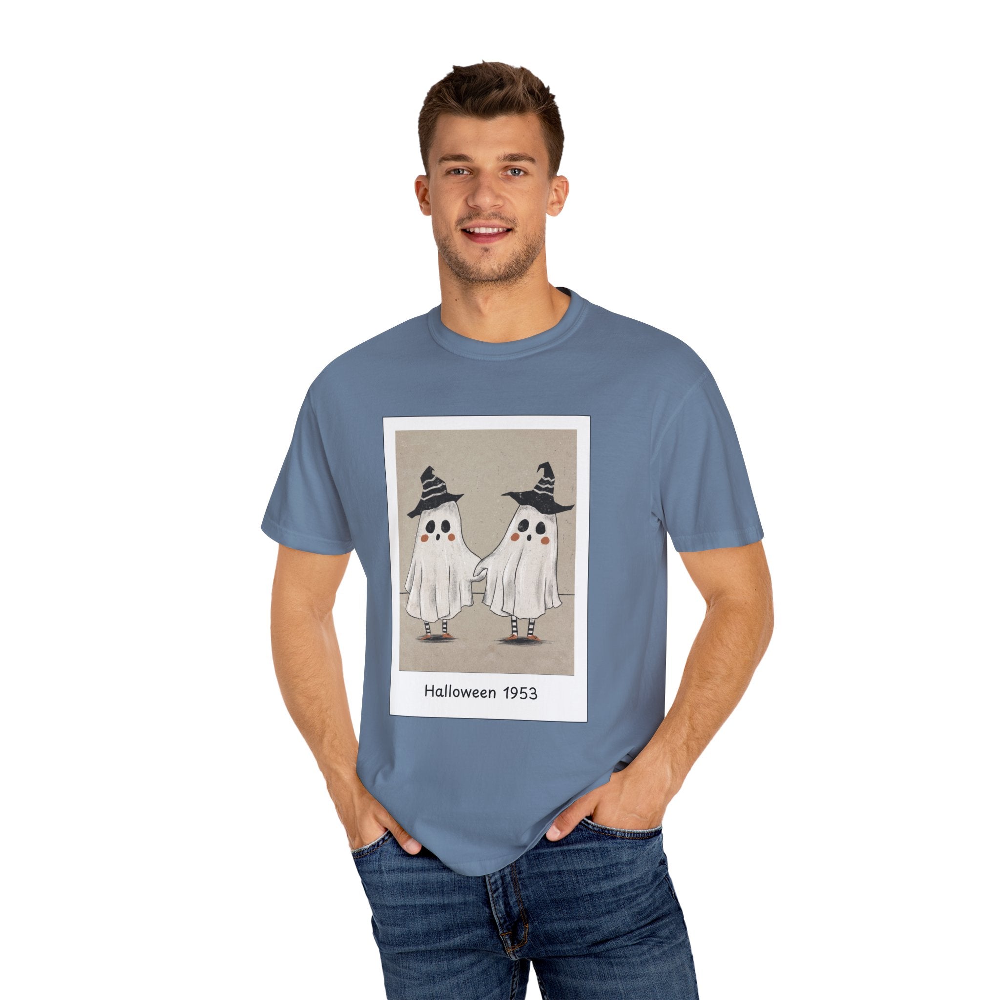 Vintage Picture Halloween Ghost T-shirt