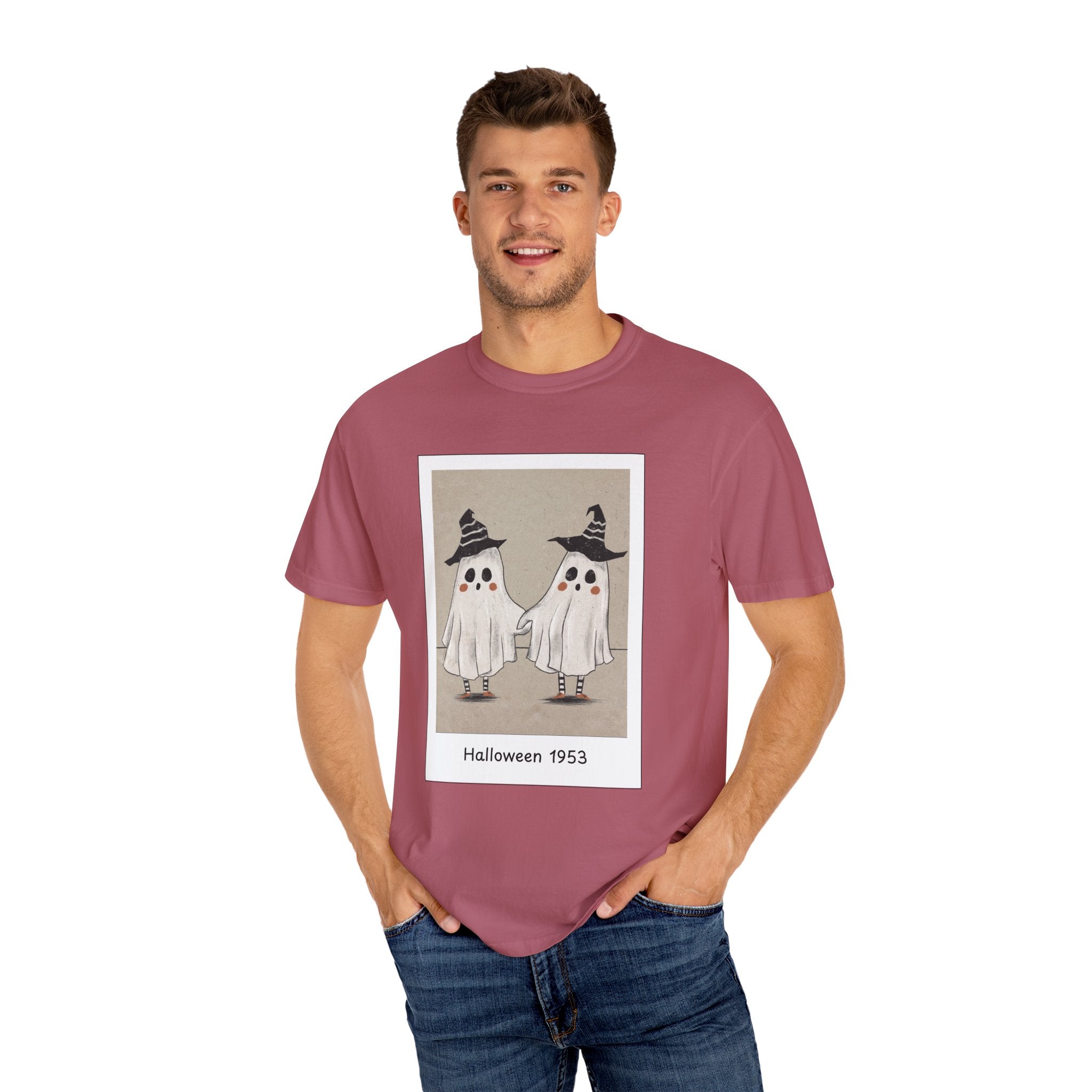Vintage Picture Halloween Ghost T-shirt