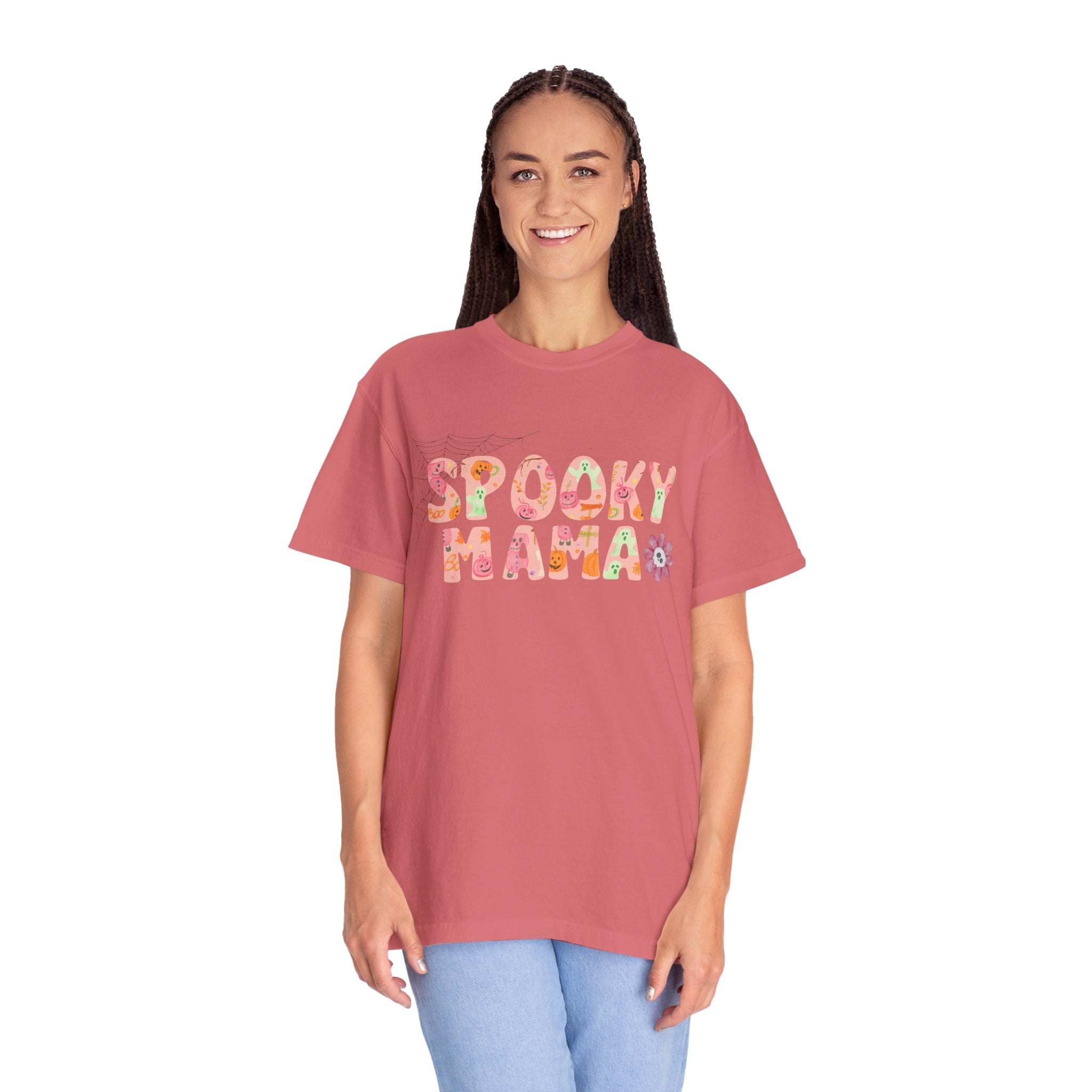 Spooky Mama Unisex Garment-Dyed T-shirt