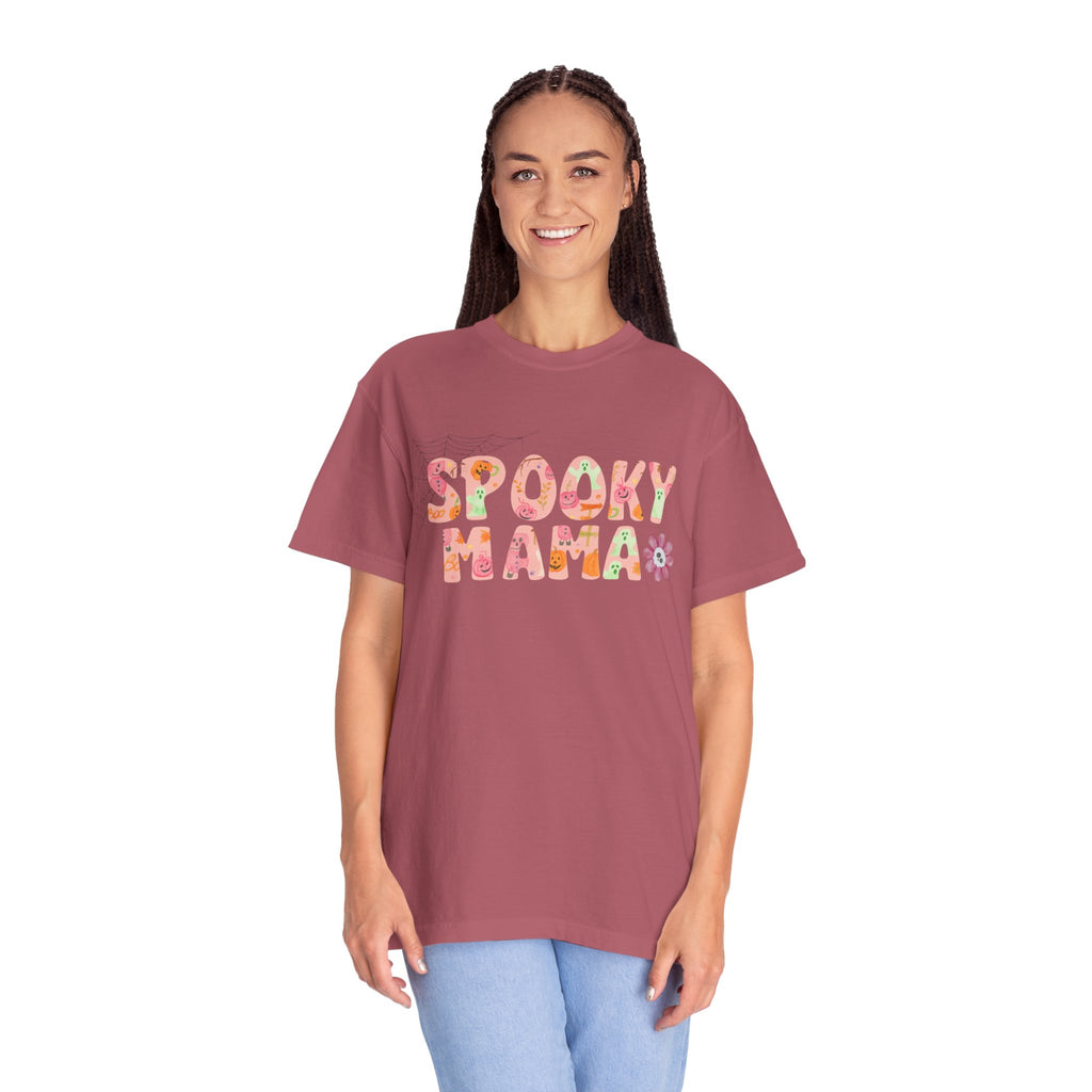 Spooky Mama Unisex Garment-Dyed T-shirt