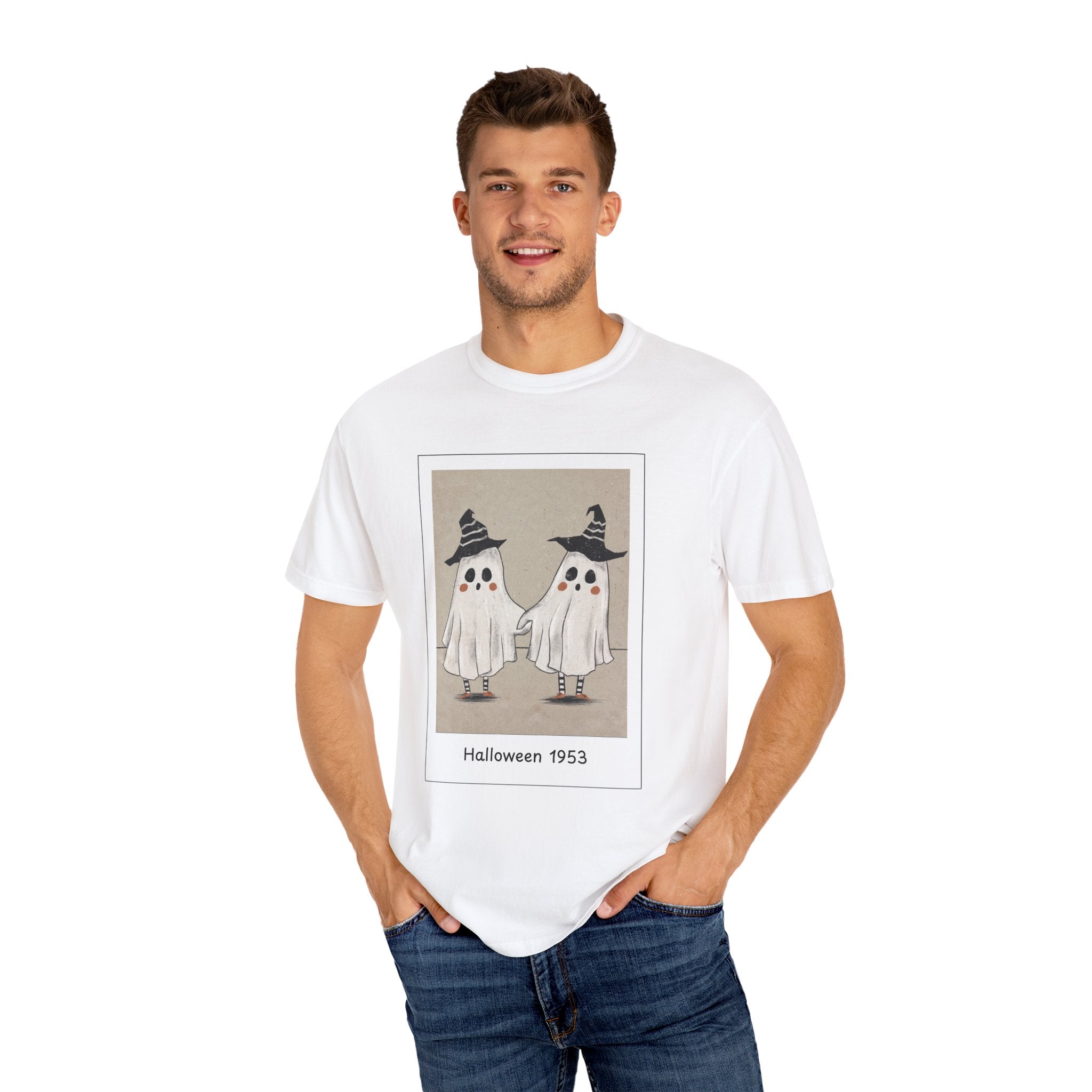 Vintage Picture Halloween Ghost T-shirt