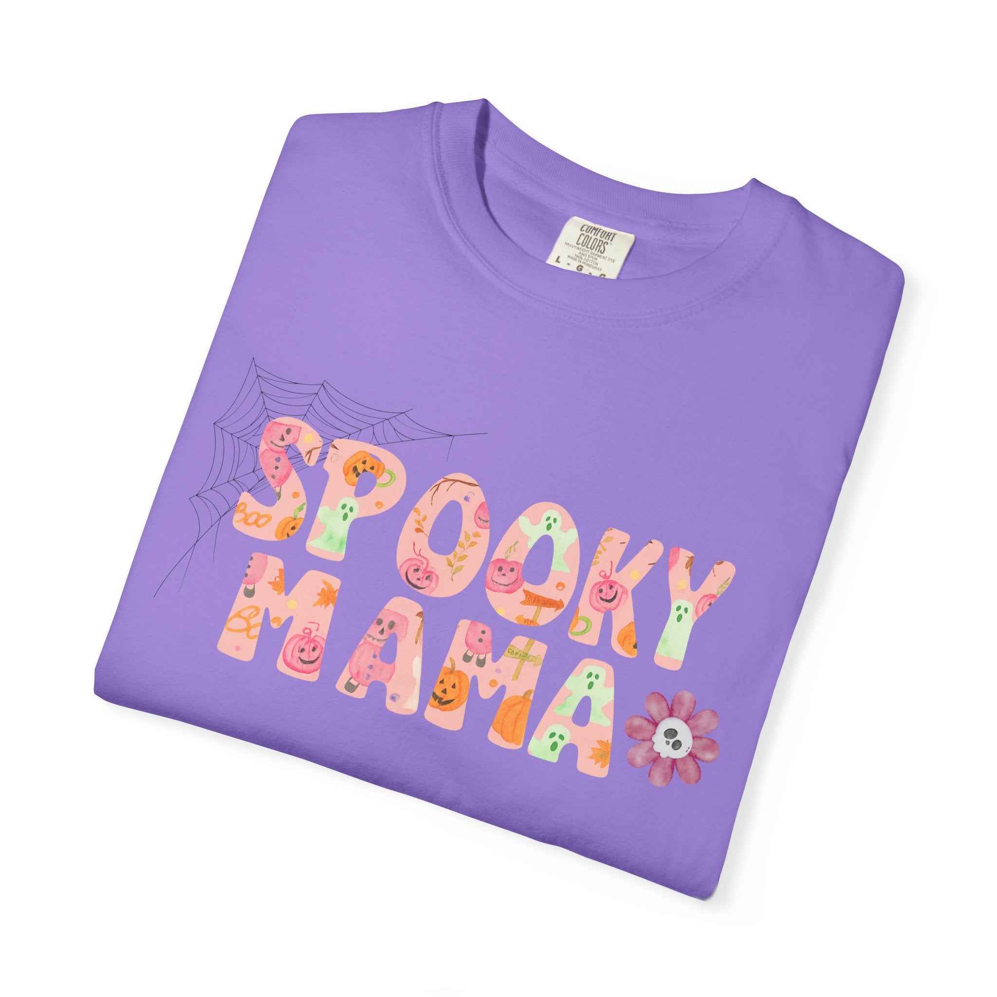 Spooky Mama Unisex Garment-Dyed T-shirt