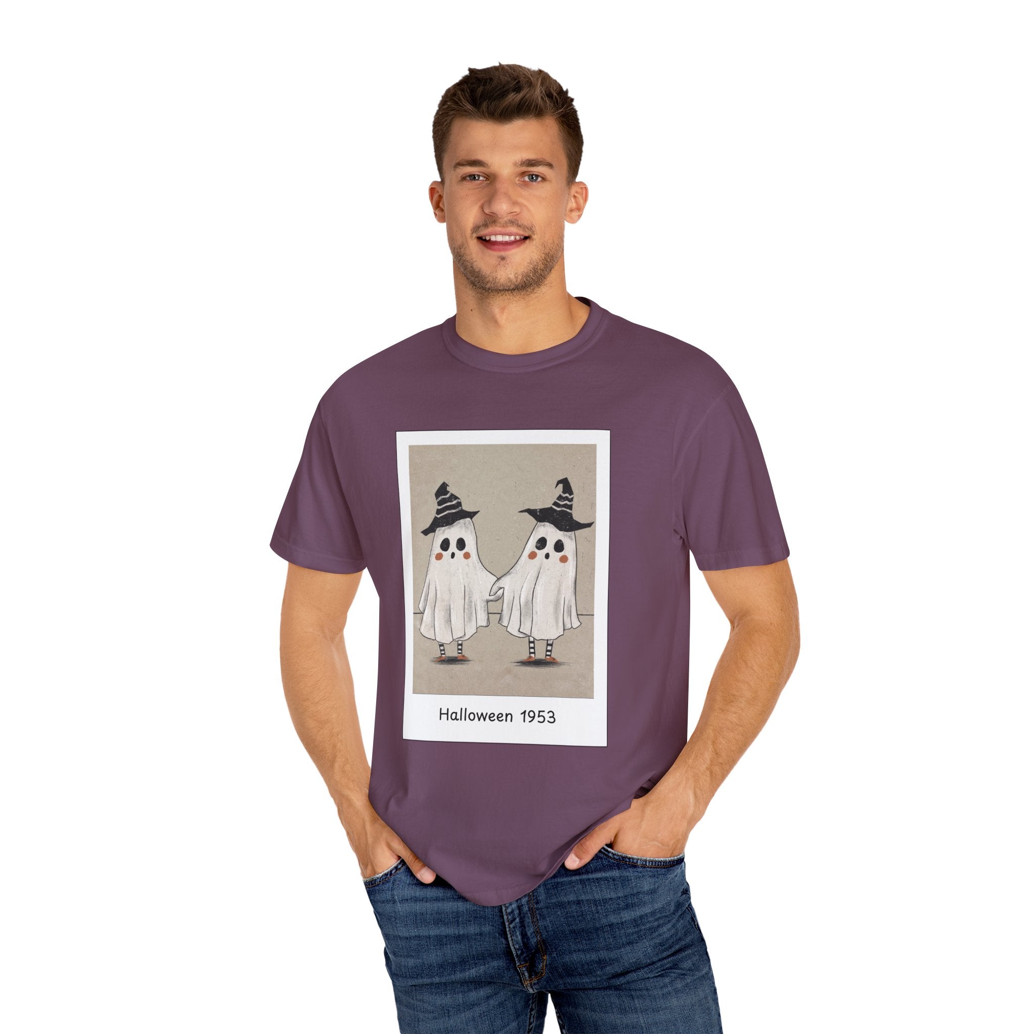 Vintage Picture Halloween Ghost T-shirt