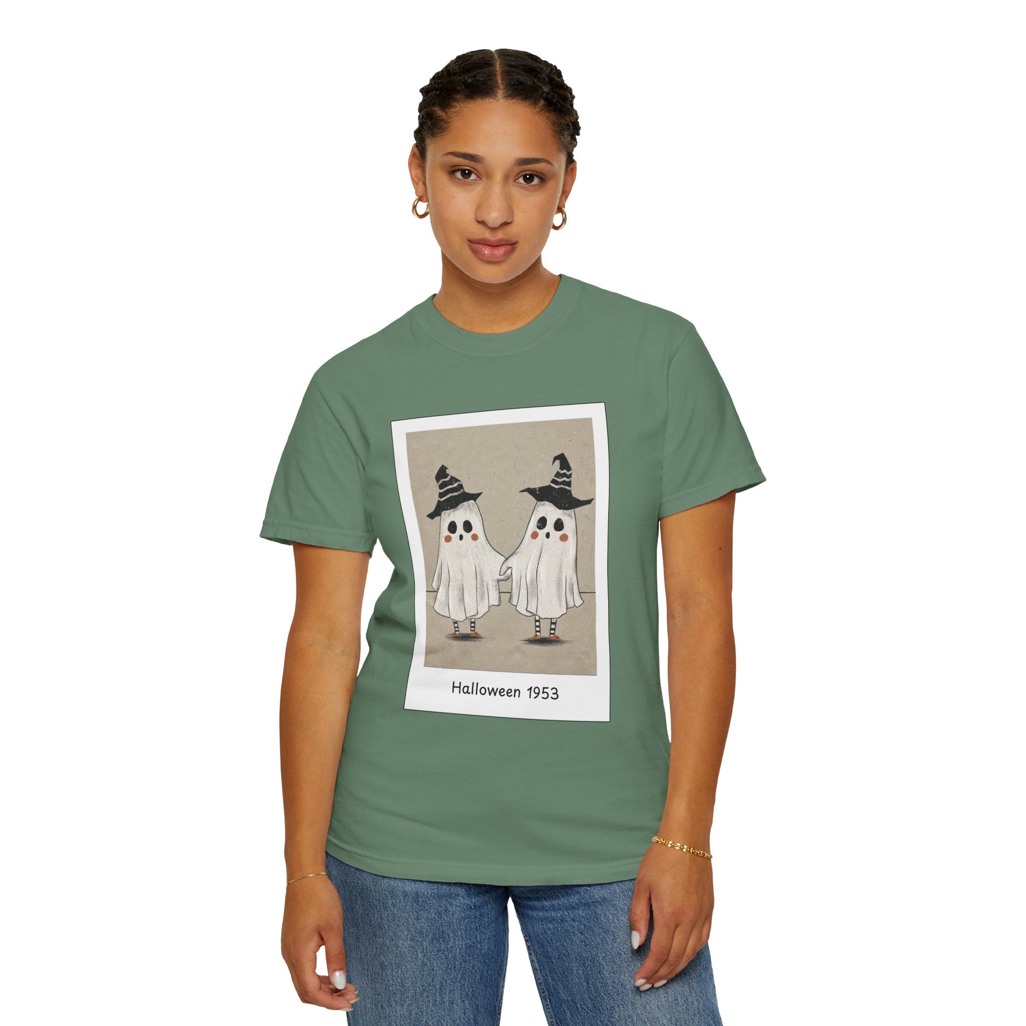 Vintage Picture Halloween Ghost T-shirt