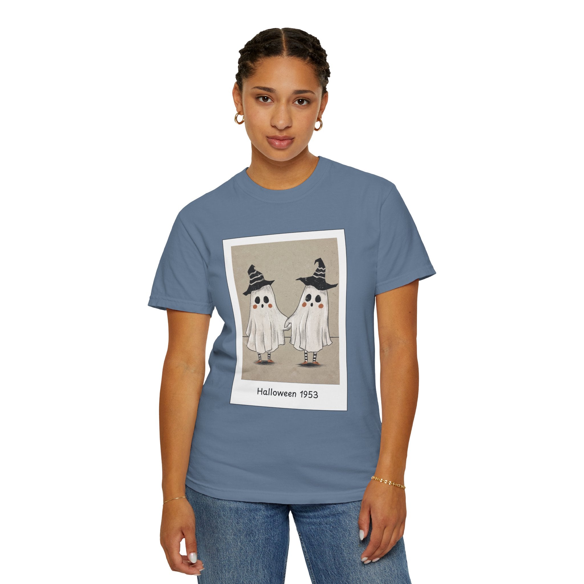 Vintage Picture Halloween Ghost T-shirt