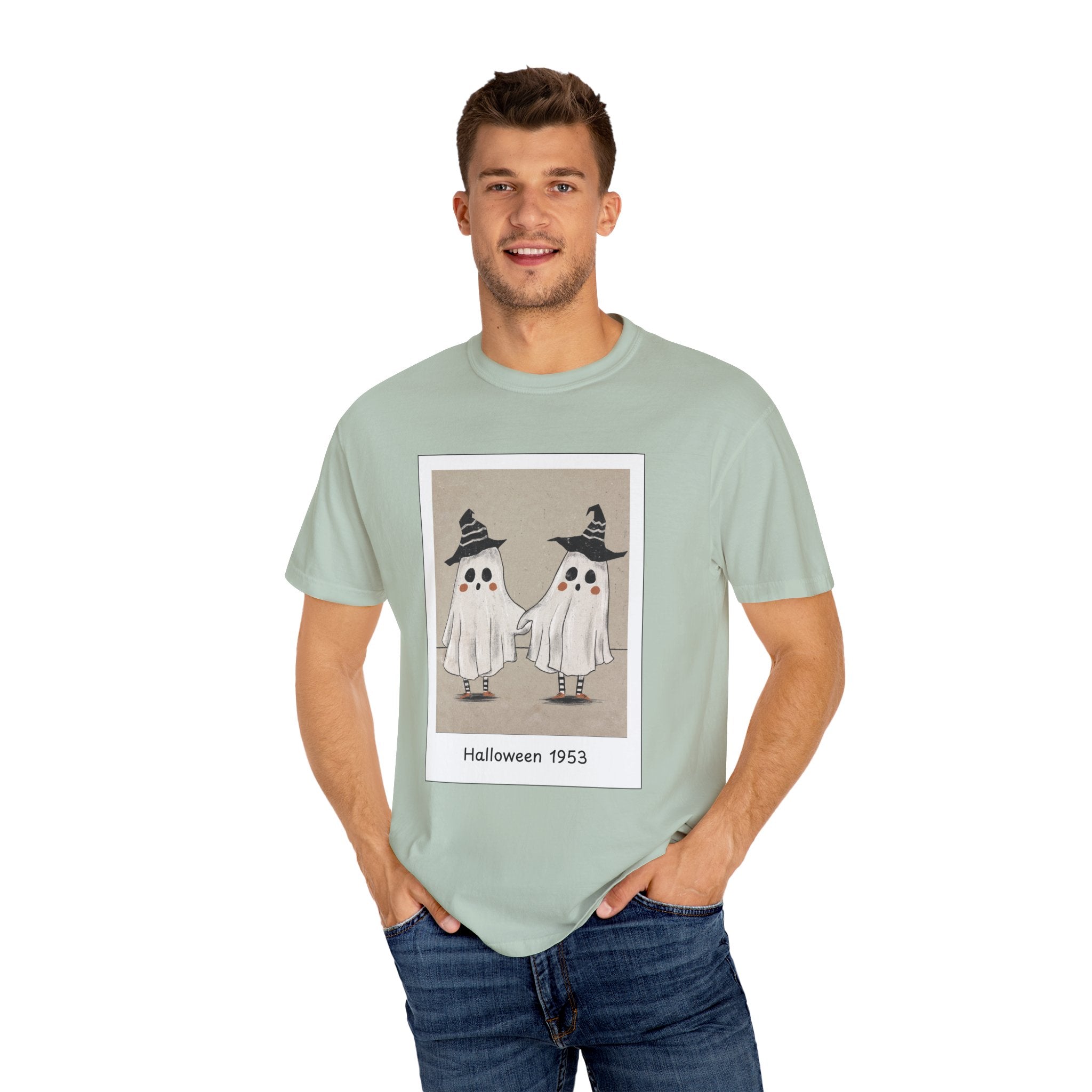 Vintage Picture Halloween Ghost T-shirt