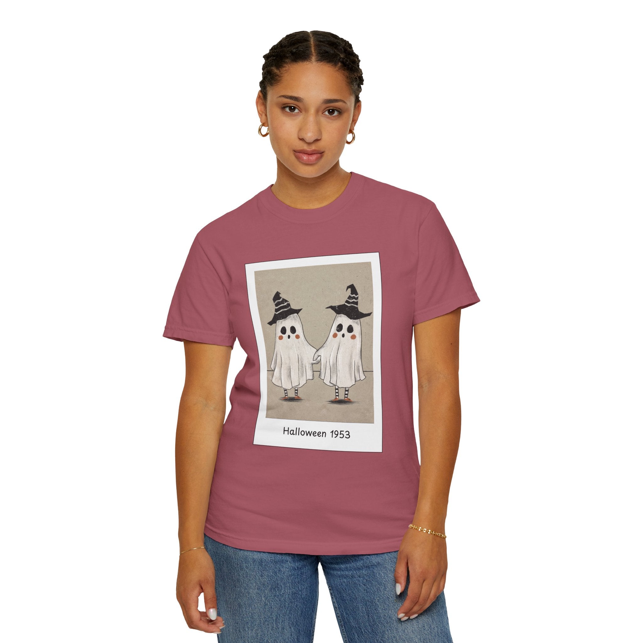 Vintage Picture Halloween Ghost T-shirt