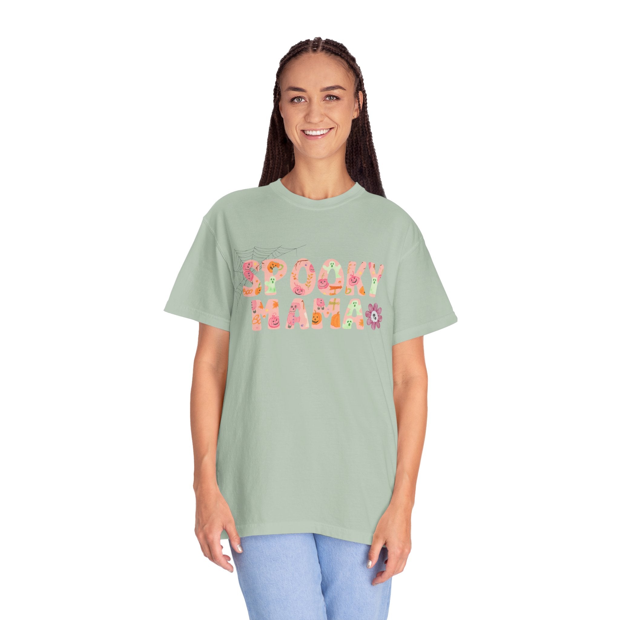 Spooky Mama Unisex Garment-Dyed T-shirt