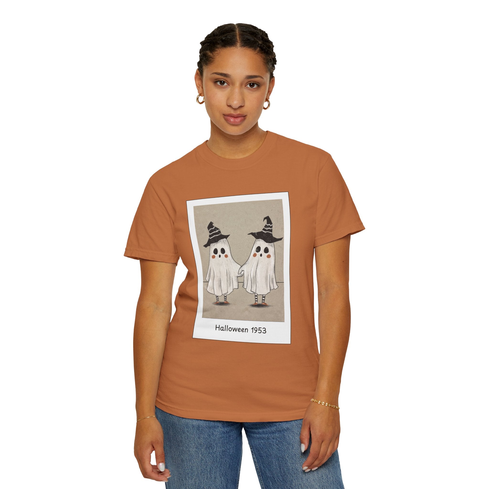 Vintage Picture Halloween Ghost T-shirt