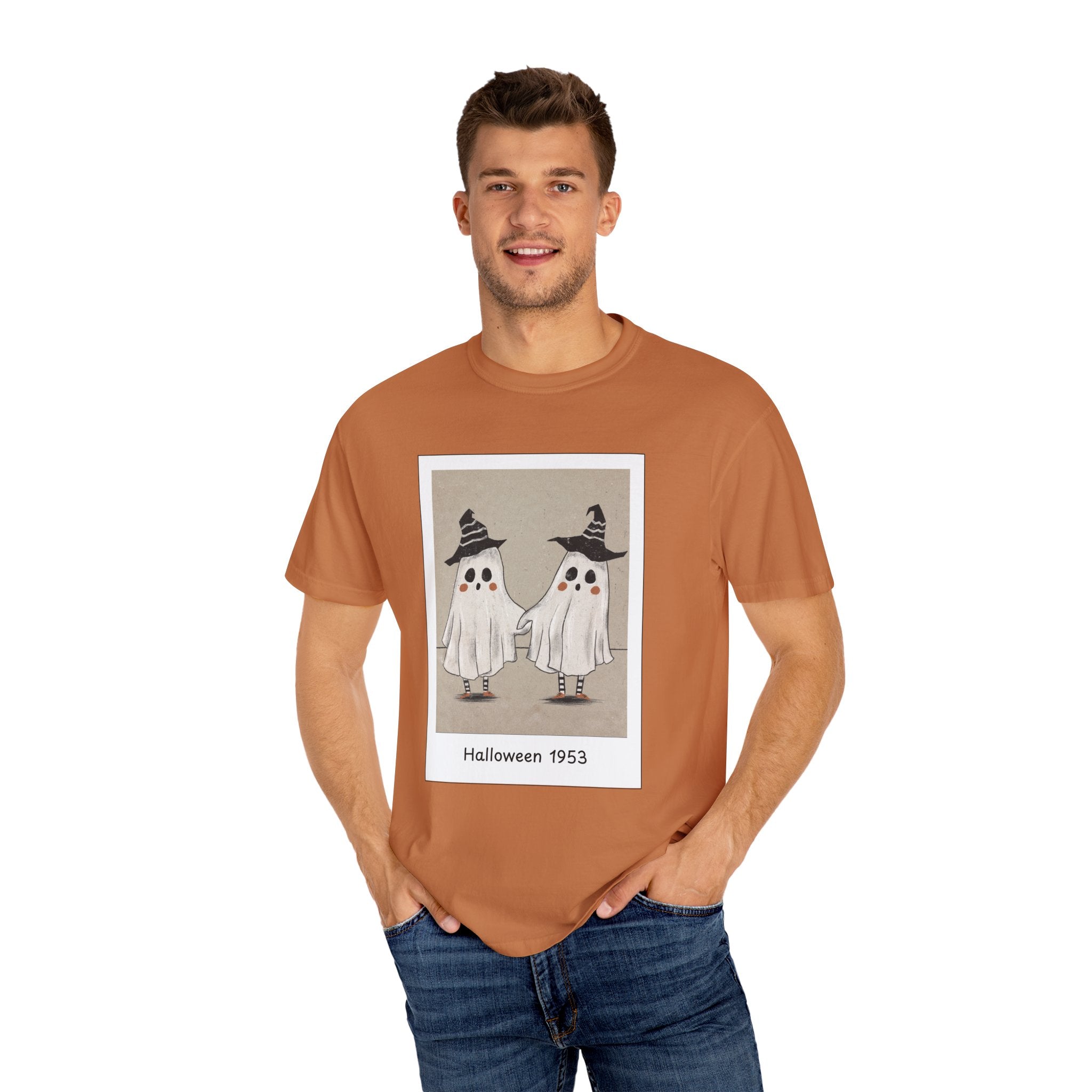 Vintage Picture Halloween Ghost T-shirt