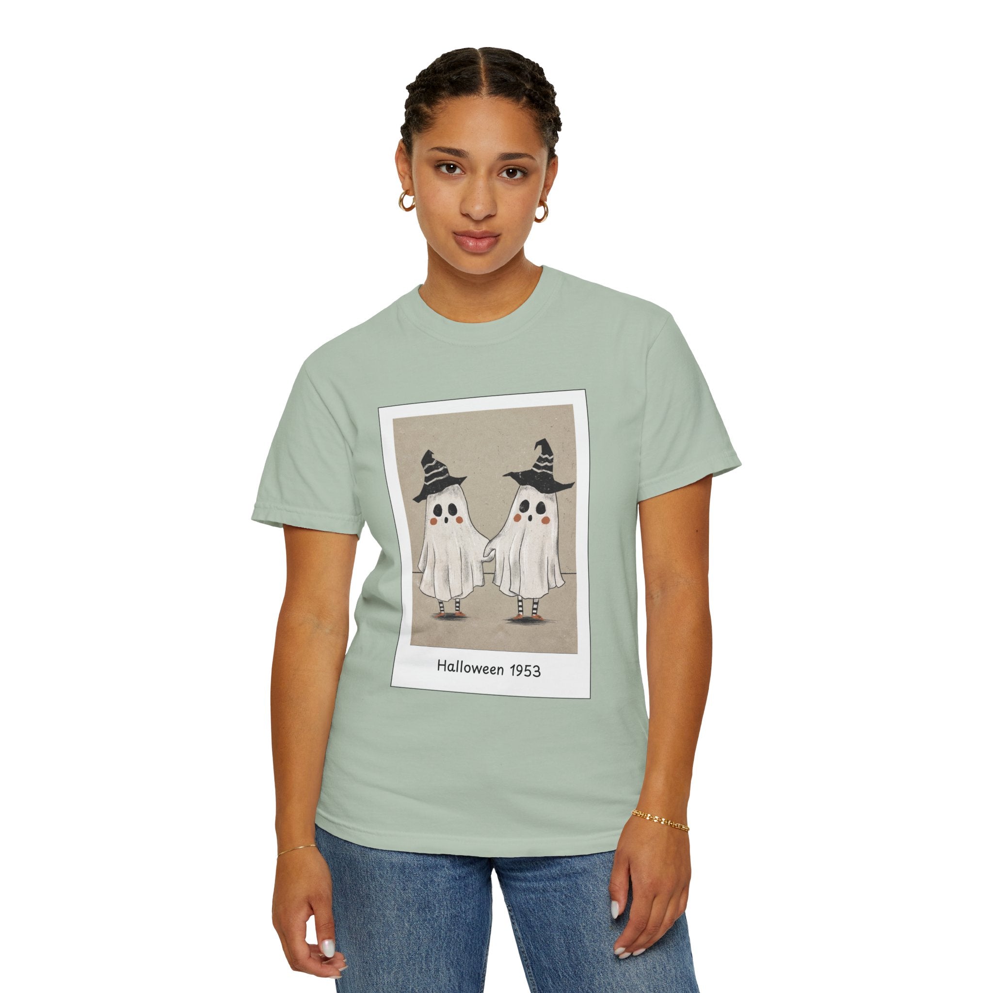 Vintage Picture Halloween Ghost T-shirt