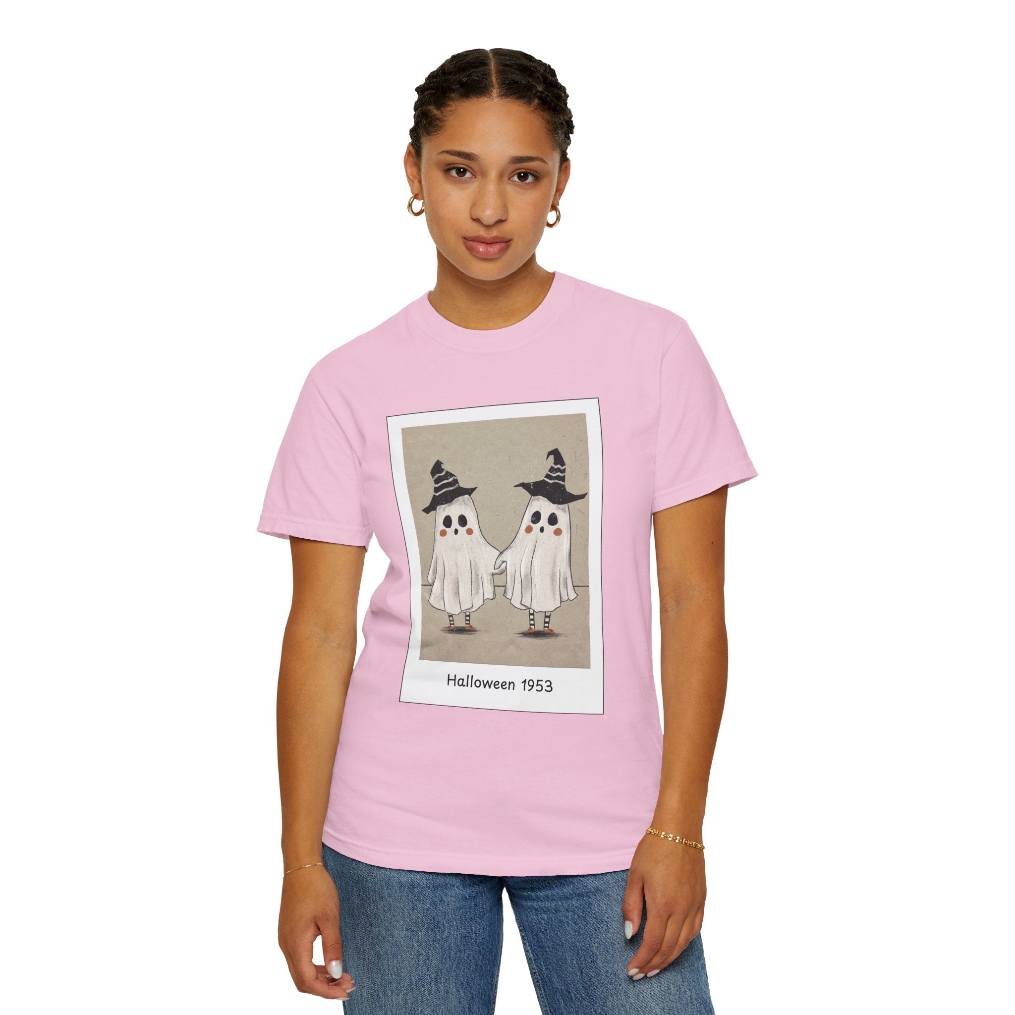 Vintage Picture Halloween Ghost T-shirt