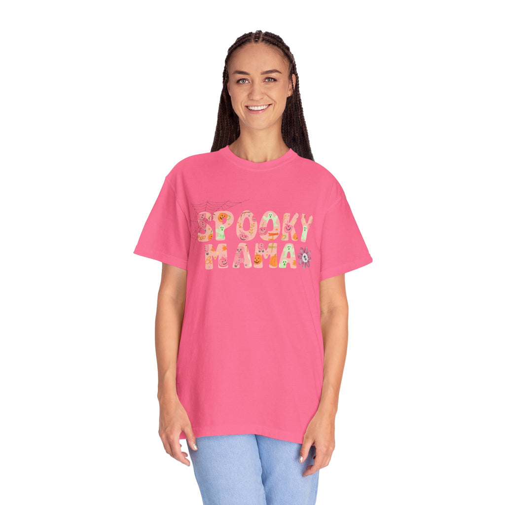Spooky Mama Unisex Garment-Dyed T-shirt