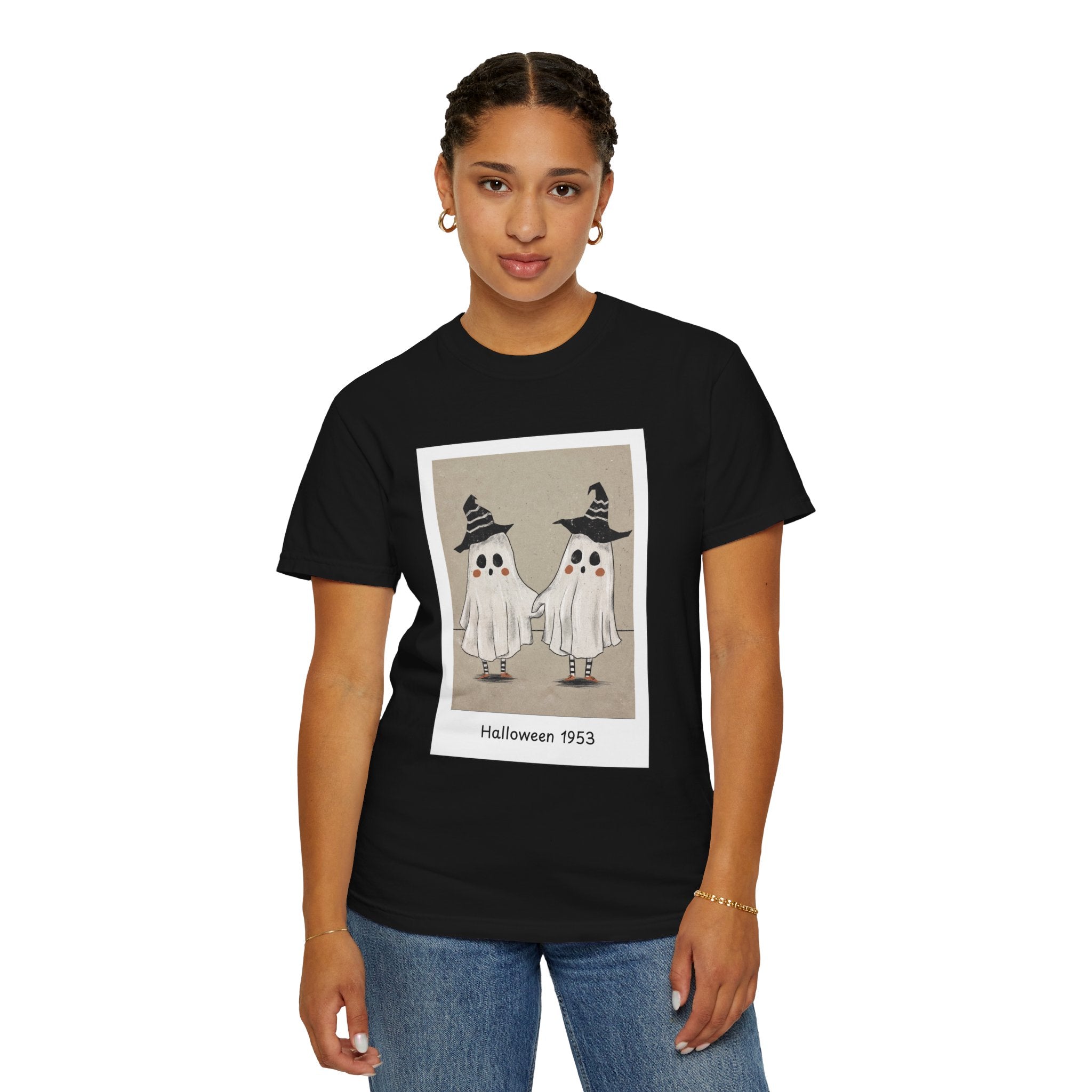 Vintage Picture Halloween Ghost T-shirt