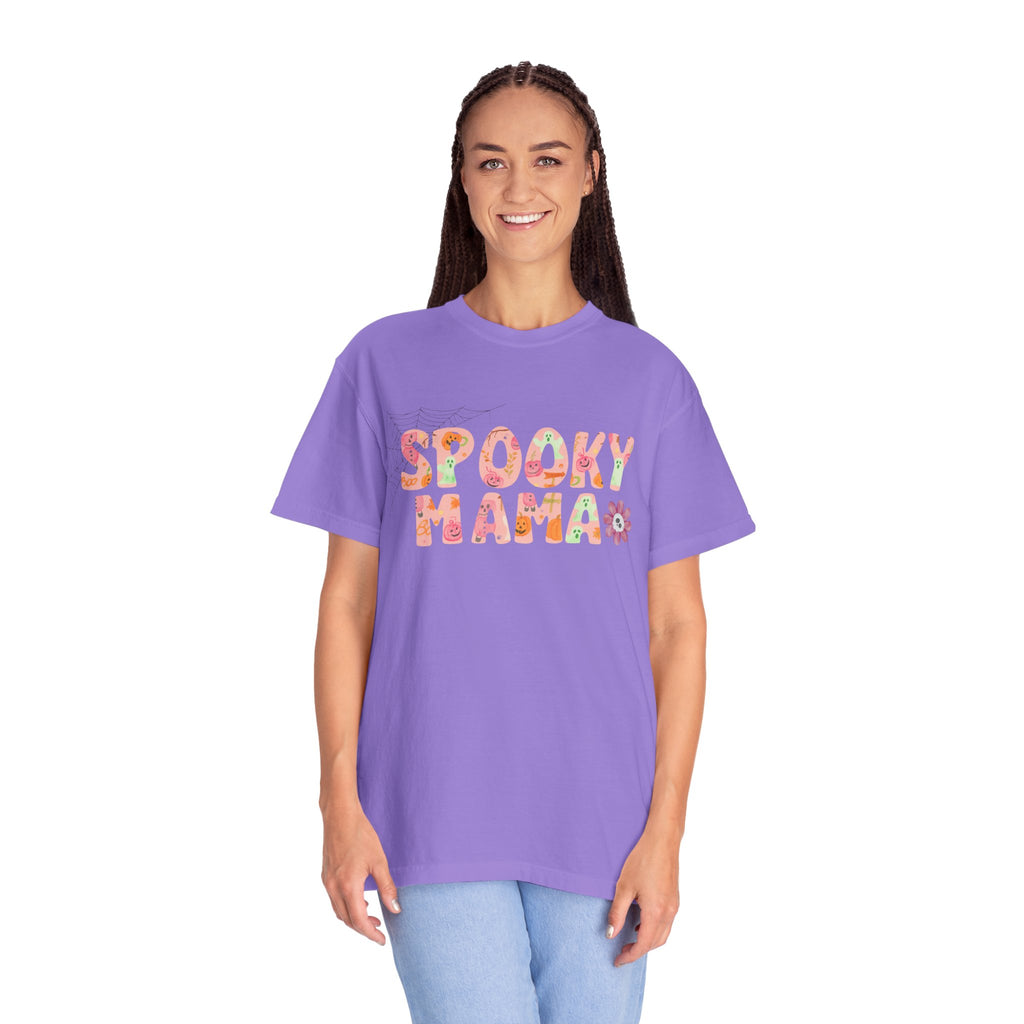 Spooky Mama Unisex Garment-Dyed T-shirt