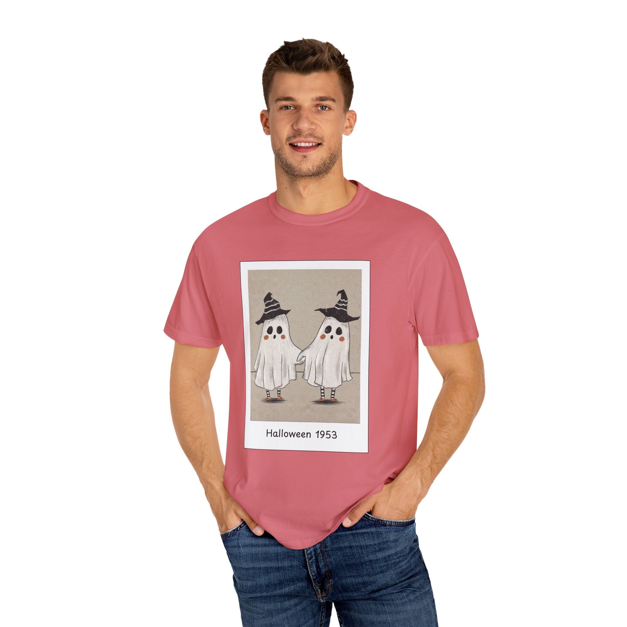Vintage Picture Halloween Ghost T-shirt