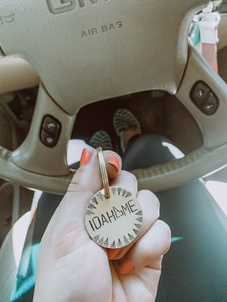 Idahome↟ Metal Stamped Keychain