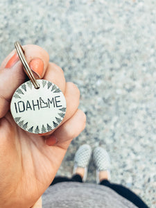 Idahome↟ Metal Stamped Keychain