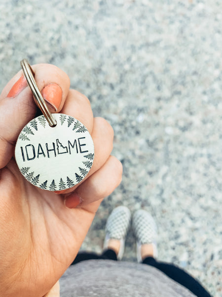 Idahome↟ Metal Stamped Keychain