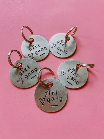 Girl Gang | Metal Stamped Key Tags