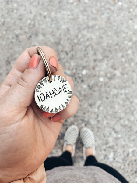 Idahome↟ Metal Stamped Keychain