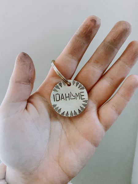 Idahome↟ Metal Stamped Keychain