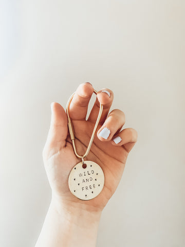 Custom Hand Stamped Metal Keychain